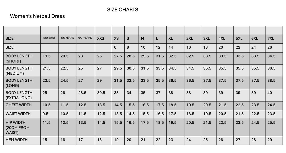 Parkhead Netball Dress